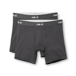 Essential Boxer Brief // 2-Pack // Charcoal (M)