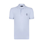 Bowed Short Sleeve Polo // Baby Blue (XL)