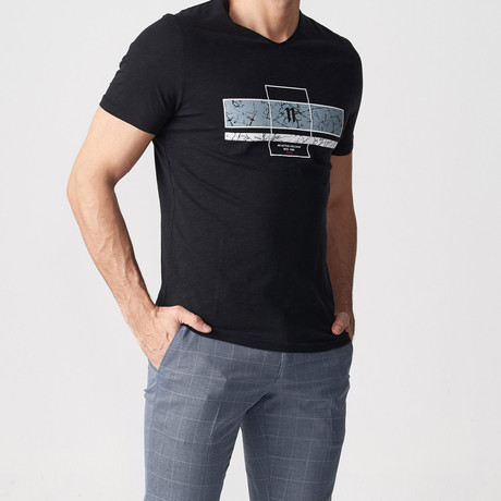 Vinn Printed T-Shirt // Black (S)