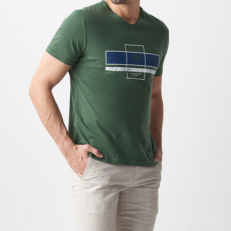 Vinn Printed T-Shirt // Khaki (S)
