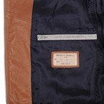 Mason Leather Bomber // Brown (S)