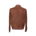 Jacob Leather Bomber // Dark Brown (M)