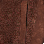 Jacob Leather Bomber // Dark Brown (M)