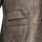 William Leather Blazer // Gray (M)