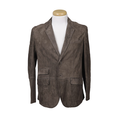 James Leather Blazer // Gray (S)