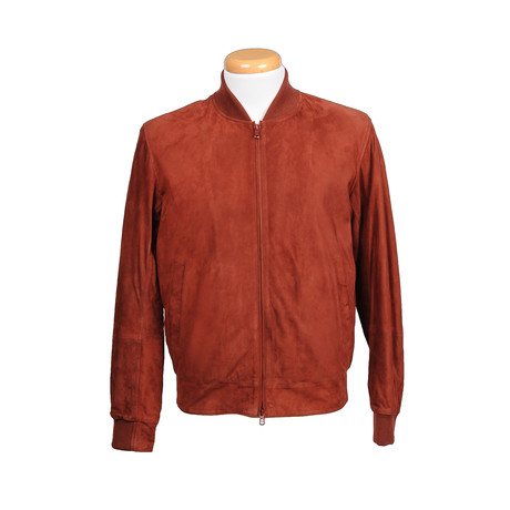 Michael Leather Jacket // Burnt Orange (XS)