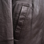 Elijah Leather Jacket // Brown (S)