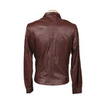 Luke Leather Jacket // Brown (S)
