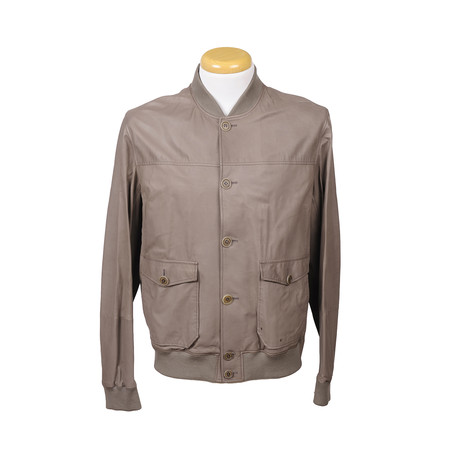 Henry Leather Jacket // Gray (S)