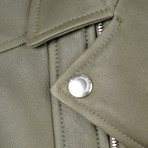 David Leather Vest // Green (M)