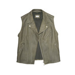 David Leather Vest // Green (S)