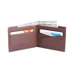 RFID Blocking Slim Bifold Wallet in American Leather // Brown
