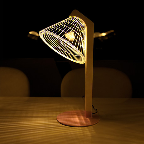 3D Lamp // Conic Metal