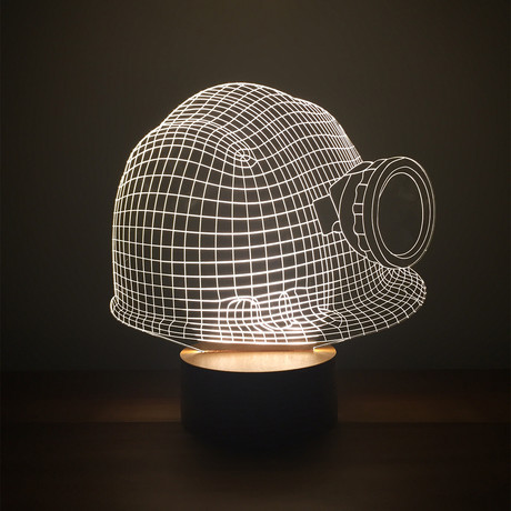 3D Lamp // Miner Wood