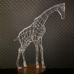 3D Lamp // Giraffe Wood