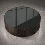 Berkeley 43" Coffee Table (Black Glass + Cathedral Ebony)