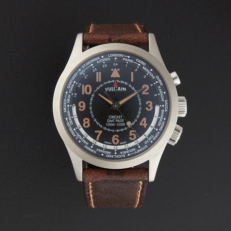 Vulcain Aviator Gmt Pilot Mechanical // 100108.333C/BN // Unworn