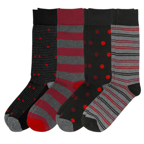 Red Marks the Spot Socks // Pack of 4