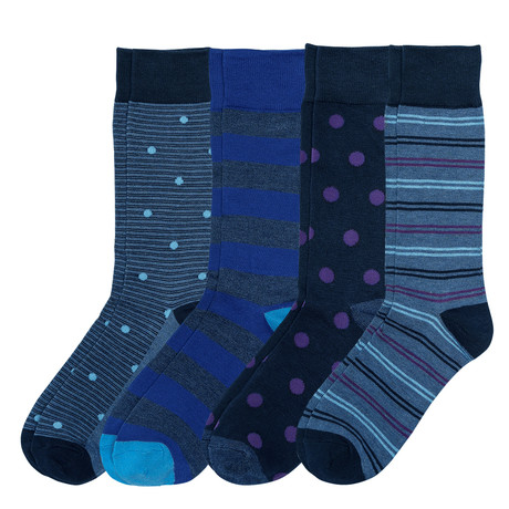 Blue Marks the Spot Socks // Pack of 4