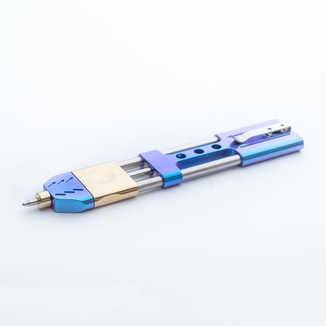 Ko-Axis Rail Pen // Titanium (Blue Raspberry)
