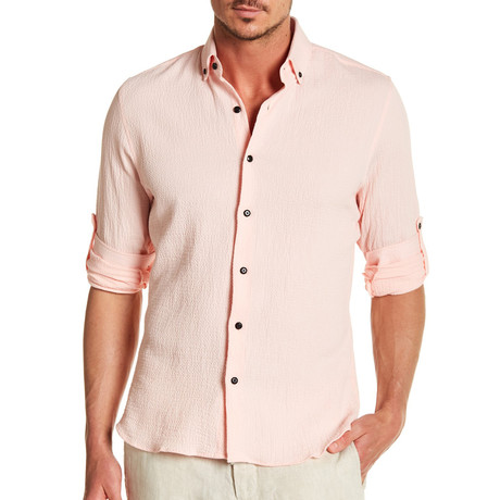 Leger Solid Dress Shirt // Dusty Pink (S)