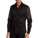 Keiffer Solid Dress Shirt // Black (XL)