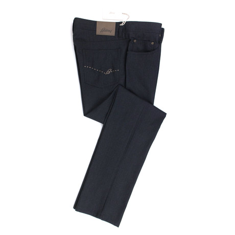 Brioni Livigno Slim Fit Wool Blend Denim // Black (28WX33L)