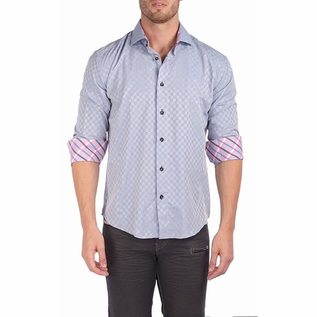 Jack Long-Sleeve Button-Up Shirt // Blue (S)