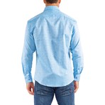 Finlay Long-Sleeve Button-Up Shirt // Turquoise (3XL)