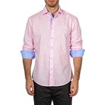 Adam Long-Sleeve Button-Up Shirt // Pink (L)