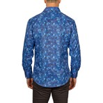 Ethan Long-Sleeve Button-Up Shirt // Blue (M)