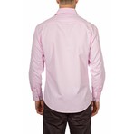 Archie Long-Sleeve Button-Up Shirt // Pink (S)