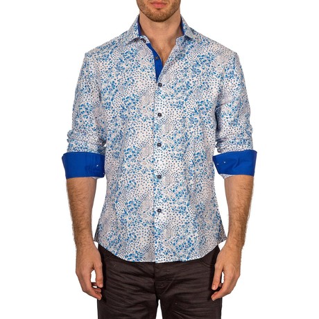 Matthew Long-Sleeve Button-Up Shirt // Blue (XS)