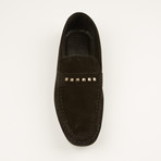 Studded Suede Loafer // Black (US: 9.5)