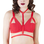 Juliet Red Harness Bra (32A)