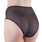 Mariela Black // Chartreuse High Waist Brief (XS)