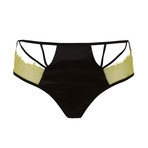 Mariela Black // Chartreuse High Waist Brief (XS)