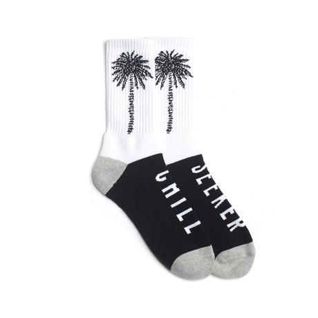 Seeker Palm Socks // Black + White