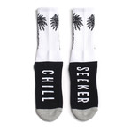 Seeker Palm Socks // Black + White