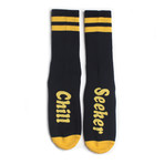 Seeker Type Socks // Navy + Mustard