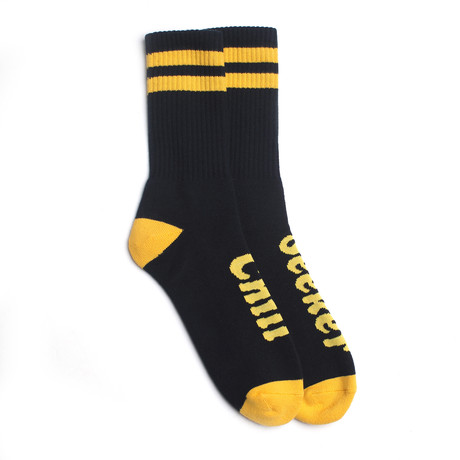 Seeker Type Socks // Navy + Mustard