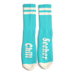 Seeker Type Socks // Mint + Crème