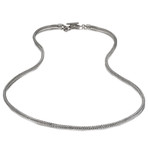 Snake Toggle Lock Chain // Silver (24")