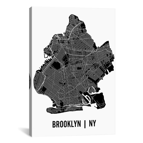 Brooklyn Map // Mr. City Printing (26"W x 40"H x 1.5"D)