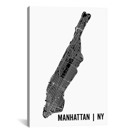 Manhattan Map // Mr. City Printing (26"W x 40"H x 1.5"D)