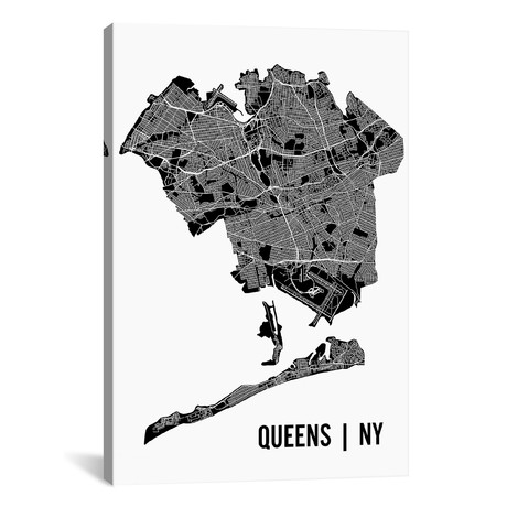 Queens Map // Mr. City Printing (26"W x 40"H x 1.5"D)