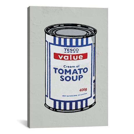 Tesco Tomato Soup Can // Banksy (26"W x 18"H x 0.75"D)