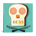 Food Skull // Ellen Weinstein (18"W x 18"H x 0.75"D)