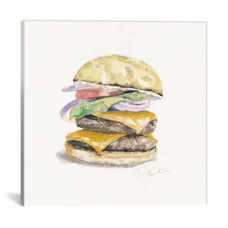 Cheeseburger // Jackie Graham (18"W x 18"H x 0.75"D)