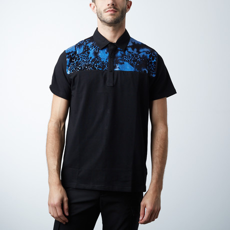 Classic Polo Shirt // Animal Print // Royal (L)